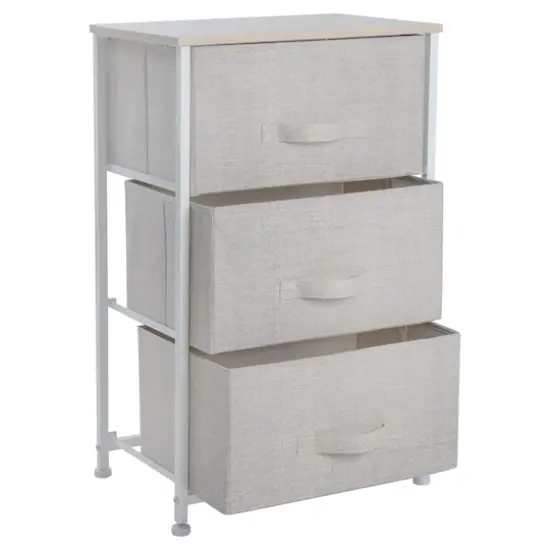 Simplify Beige 3 Drawer Storage Chest {1}