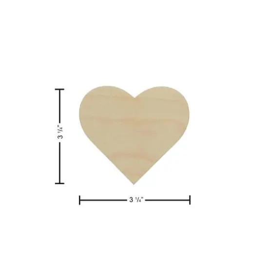 Essentials by Leisure Arts Flat Wood Heart, 24ct. {4}
