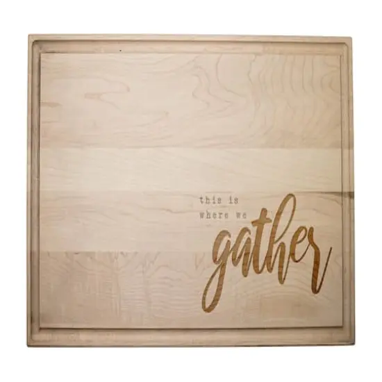 Where we Gather 17" x 11" Maple Cutting Board {1}
