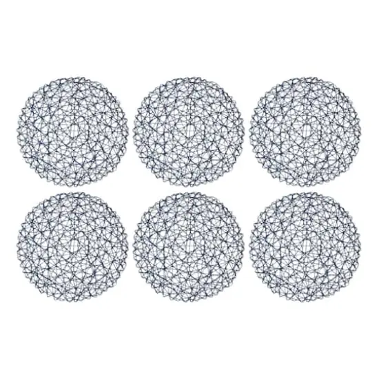 DII&reg; Woven Paper Round Placemats, 6ct. French Blue {1}