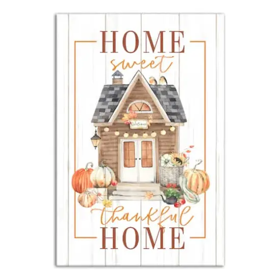 Home Sweet Thankful Home Canvas Wall Art {1}