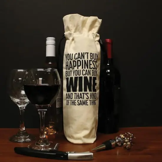 Personality Case&trade; Happiness Canvas Wine Bag {3}