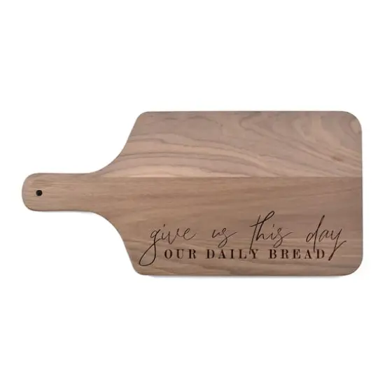 8" x 17" Our Daily Bread Walnut Paddle Cutting Board {1}