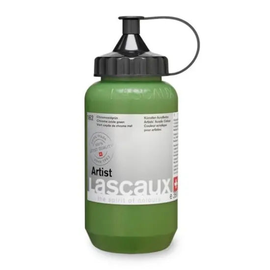 Lascaux Artist Acrylic Paint, 390mL 162 Chrome Oxide Green {4}