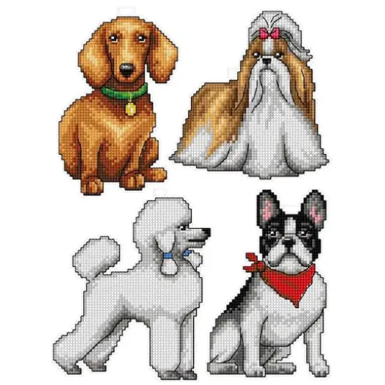 Crafting Spark Dogs Plastic Canvas Counted Cross Stitch Kit {1}