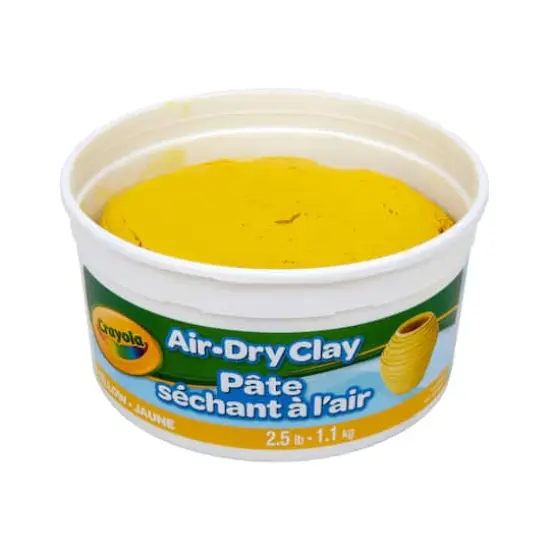 Crayola&reg; 2.5lb. Yellow Air Dry Clay Tub {7}