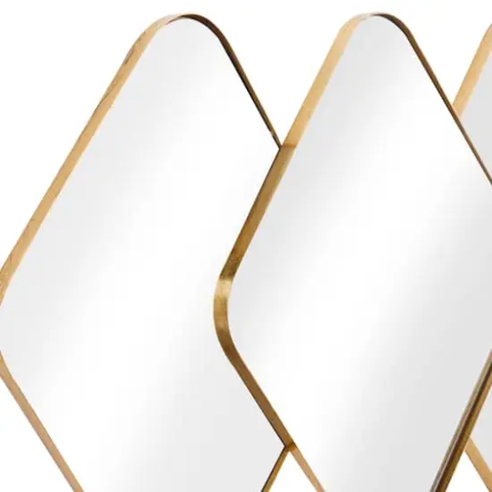 CosmoLiving by Cosmopolitan Gold Metal Contemporary Wall Mirror, 43" x 43" x 3" {4}