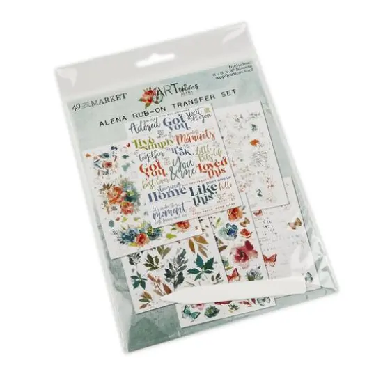 49 and Market ARToptions Alena Rub-On Transfer Set {1}
