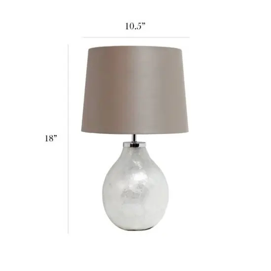 Simple Designs Light Pearl Table Lamp with Fabric Shade {4}