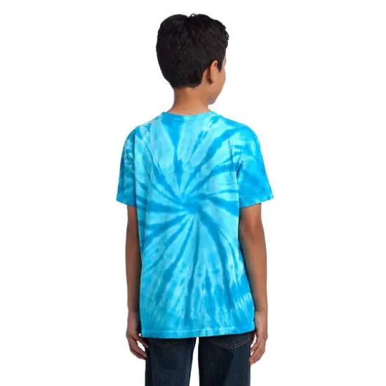 Port & Company&reg; Youth Tie-Dye T-Shirt Turquoise {6}