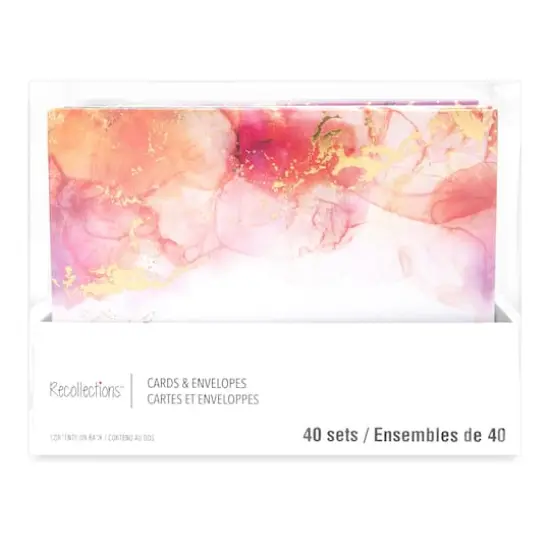 Gilded Ink Cards & Envelopes by Recollections&trade;, 4.25" x 5.5" {1}