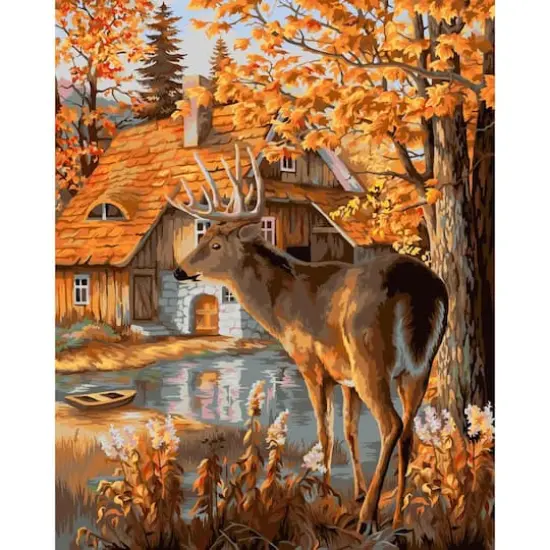 Crafting Spark Cabin in the Woods Painting by Numbers Kit {1}