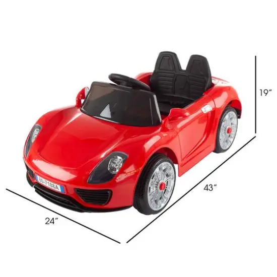 Toy Time Red Battery Powered Ride-On Sports Car {9}