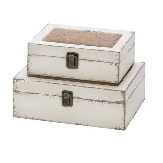 White Wood Farmhouse Box Set, 8" & 10" {10}