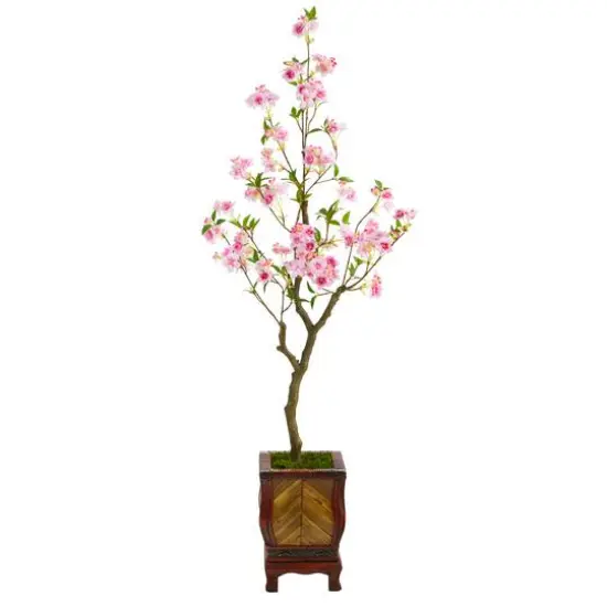 4.5ft. Cherry Blossom Tree in Decorative Planter {1}