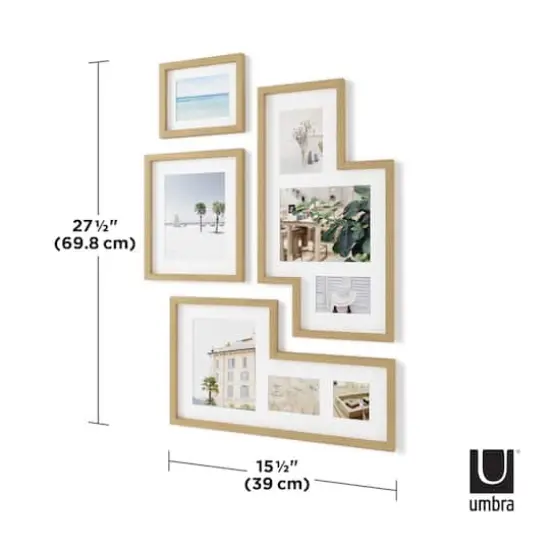 Umbra Natural Mingle Gallery Picture Frame Set {5}