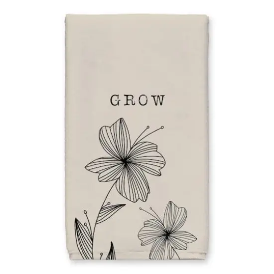 Grow Cream Florals 16" x 25" Tea Towel Set of 2 {3}