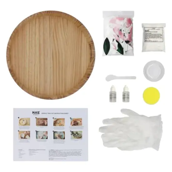 14" Round Pink Rose Mosaic Tray Kit by Make Market&reg; {3}