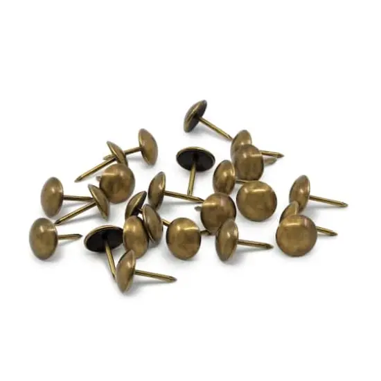 Dritz&reg; Home 7/16" Antique Brass Smooth Decorative Nails, 300ct. {4}