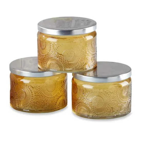 Kate Aspen&reg; Amber Garden Blooms Glass Tea Light Holder, 4ct. {1}