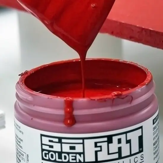 Golden&reg; 2oz. SoFlat Matte Acrylic Paint Cadmium Red Dark {4}