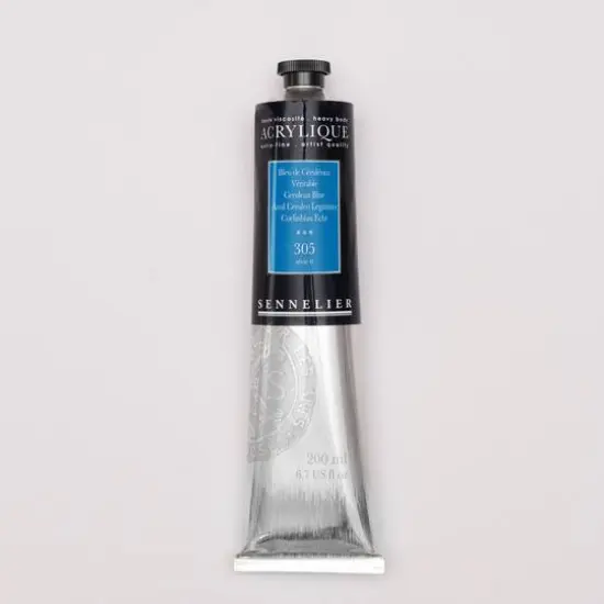 Sennelier Extra Fine Artists' Acrylic Paint, 200mL 305 Cerulean Blue {1}