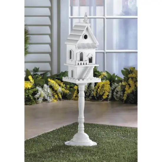 27'' Two Story Pedestal Birdhouse {3}