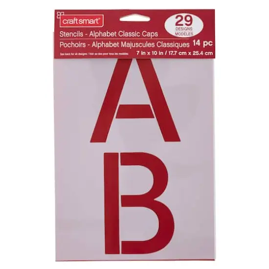 4.5" Classic Caps Alphabet Stencils by Craft Smart&reg; {3}