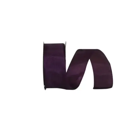 Reliant 2.5" x 25yd. Rhapsody Taffeta Wired Ribbon Plum {1}