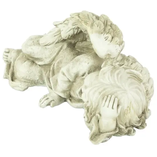 9.75" Heavenly Sleeping Cherub Angel Outdoor Garden Statue {4}