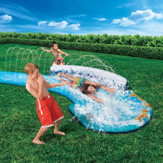 Banzai&reg; 16ft. Inflatable Speed Curve Water Slide {5}