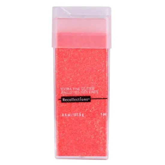 4.5oz. Extra Fine Glitter by Recollections&trade; Bright Coral {1}
