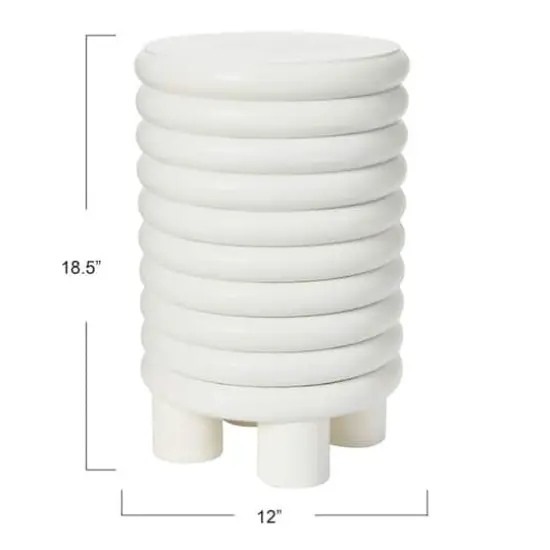 Hello Honey&reg; 18.5" White Finish Dossier Vintage-Inspired Solid Wood End Table with Flat Top {6}