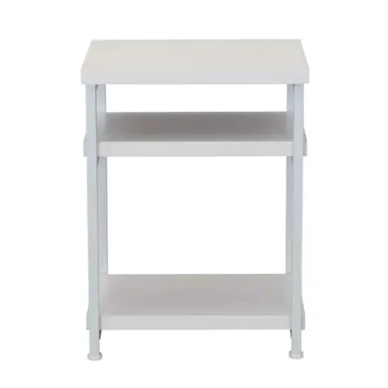 Household Essentials Jamestown 2-Shelf End Table White {7}