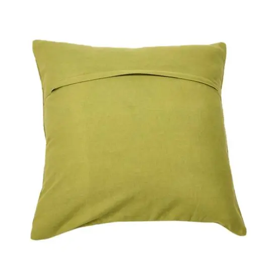 Hello Honey&reg; 20" Square Quilted Velvet Pillow Cover with Channel Stitch Green {7}
