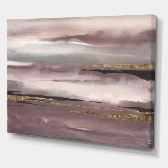 Designart - Purple Glam Storm IV - Glam & Shabby Chic Gallery-wrapped Canvas {1}