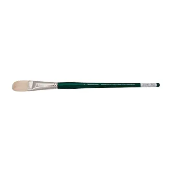 Grumbacher&reg; Gainsborough&reg; White Bristle Long Handle Filbert Brush, Size 14 {1}