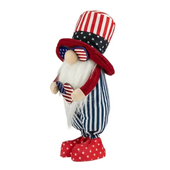 12.2" Patriotic Heart 4th of July Americana Gnome {5}