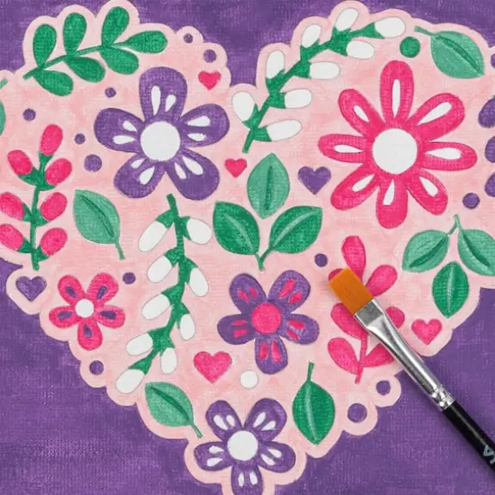 VIVID by Brea Reese&reg; Flower Heart Acrylic Paint-by-Number Kit {3}