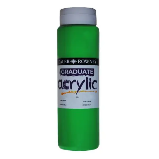 Daler-Rowney&reg; Graduate Acrylic, 500mL Leaf Green {1}