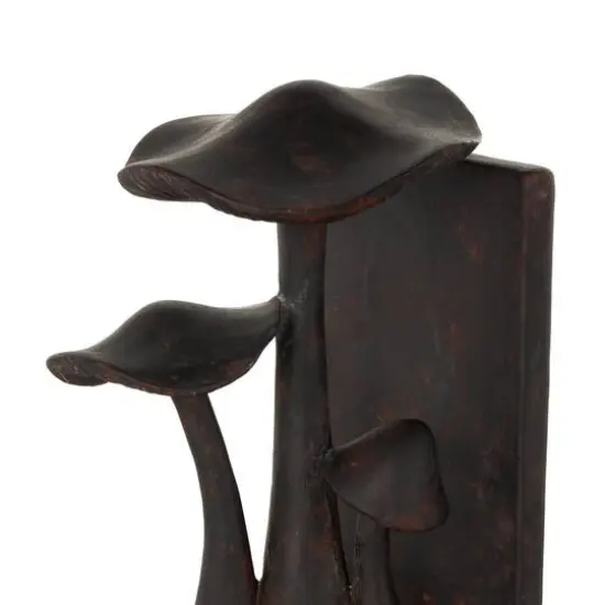 7.5" Dark Brown & Copper Mushroom Decorative Bookends, 2ct. {6}