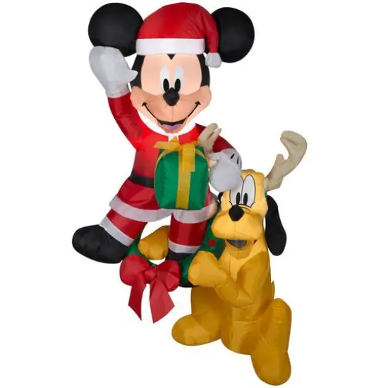 5ft. Airblown&reg; Inflatable Disney Hanging Mickey & Pluto {1}