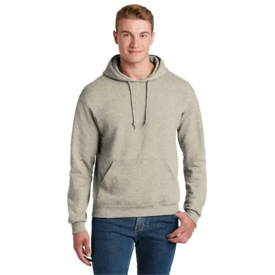 JERZEES&reg; NuBlend Pullover Hooded Heathered Sweatshirt Oatmeal Heather {4}