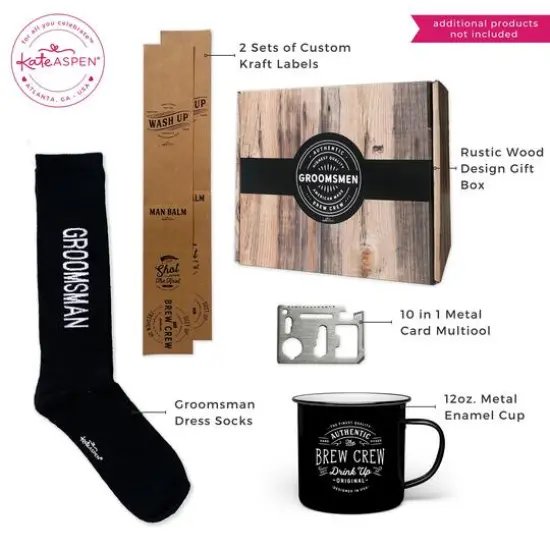Kate Aspen&reg; Brew Crew Groomsman Gift Box Kit {7}