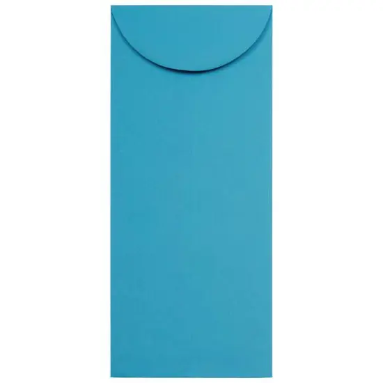 JAM Paper 5" x 11.5" Policy Business Colored Envelopes, 50ct. Blue {1}