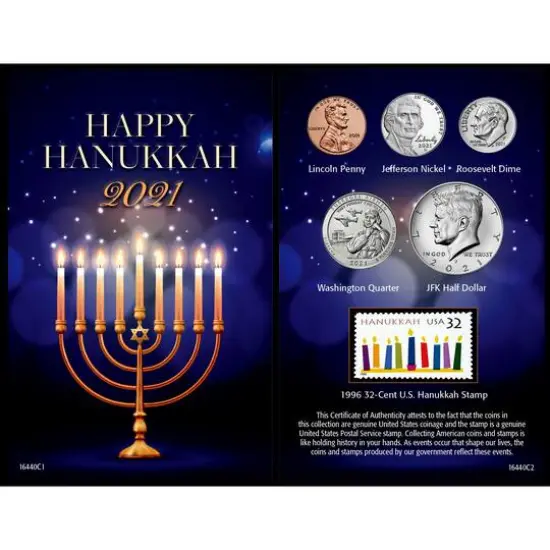 2021 Hanukkah Greeting Coin Card {1}