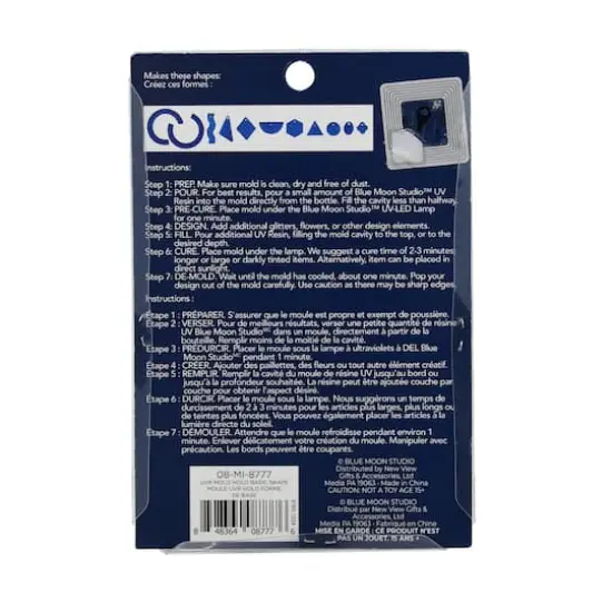 Blue Moon Studio&trade; UV Resin Craft Holographic Basic Shapes Silicone Mold {6}