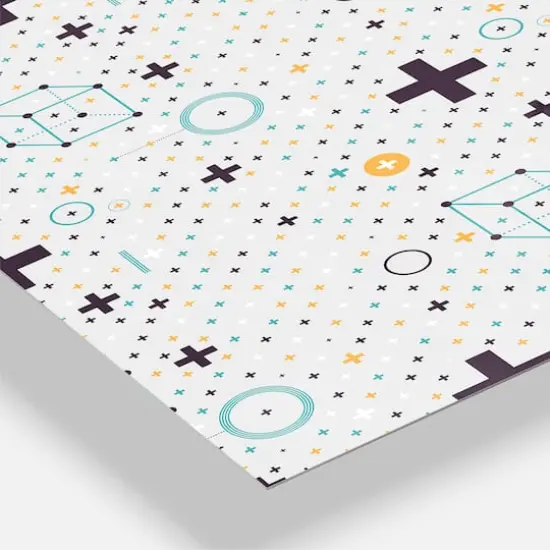 Designart 'Minimalistic Geometric Elements Oversized Mid-Century Modern Multipanel Wall Clock {4}