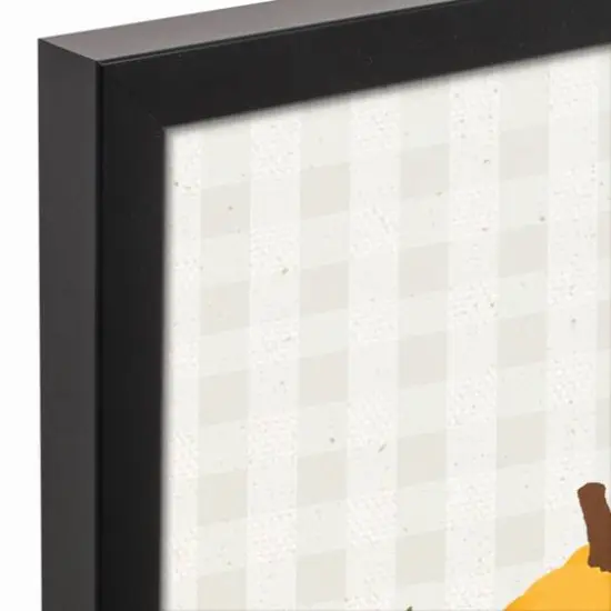 Welcome Pumpkin Truck Canvas Wall Art with Black Frame {4}