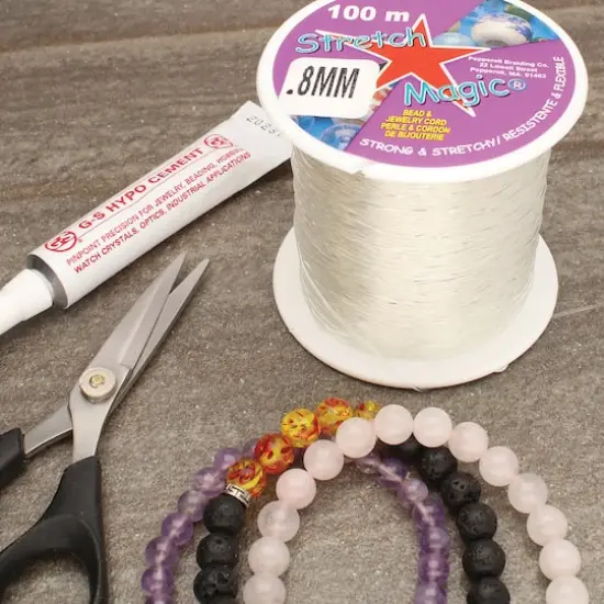 Stretch Magic&reg; 0.8mm Clear Bead & Jewelry Cord with Glue, 100m {6}